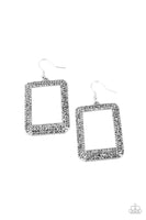 World FRAME-ous - Silver Earrings Paparazzi