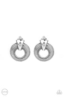 Industrial Innovator - Silver Clip On Earrings Paparazzi