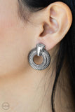 Industrial Innovator - Silver Clip On Earrings Paparazzi