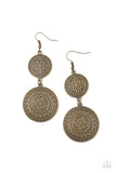 Road Trip Paradise - Brass Earrings Paparazzi