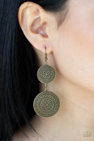 Road Trip Paradise - Brass Earrings Paparazzi