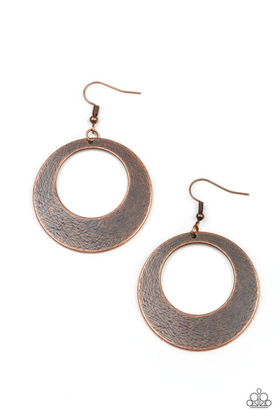 Outer Plains - Copper Earrings Paparazzi