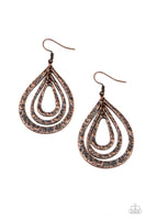 Plains Pathfinder - Copper Earrings Paparazzi