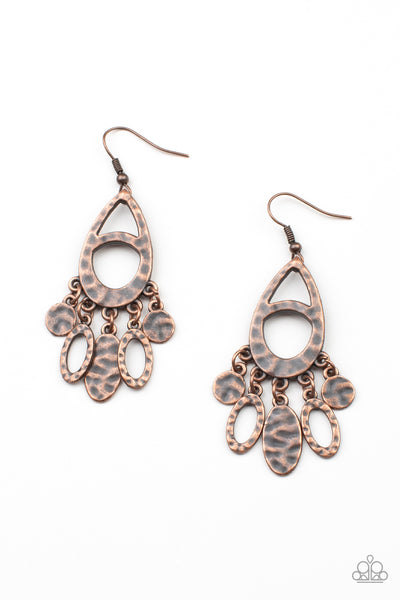 PLAINS Jane - Copper Earrings Paparazzi