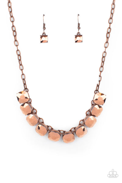 Radiance Squared - Copper Necklace Paparazzi