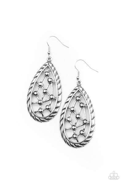 Industrial Incandescence - Silver Earrings Paparazzi