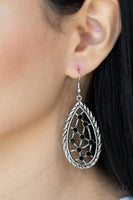 Industrial Incandescence - Black Earrings Paparazzi