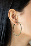 Subtly Sassy - Brass Clip-on Earrings Paparazzi