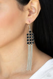 Tasteful Tassel - Black Earrings Paparazzi