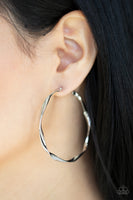 Radiantly Warped - Silver Earrings Paparazzi