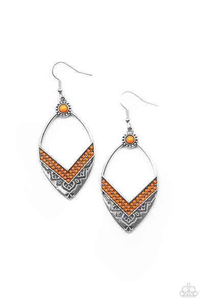 Indigenous Intentions - Orange Earrings Paparazzi