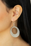 Outer Plains - Silver Earrings Paparazzi