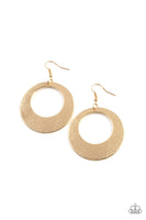 Outer Plains - Gold Earrings Paparazzi