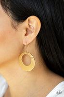 Outer Plains - Gold Earrings Paparazzi