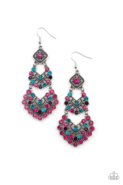 All For The GLAM - Multi-Colored Earrings Paparazzi