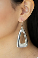 Irresistibly Industrial - Silver Earrings Paparazzi