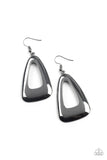 Irresistibly Industrial - Black Earrings Paparazzi