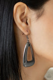 Irresistibly Industrial - Black Earrings Paparazzi