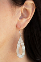 Exquisite Exaggeration - White Earrings Paparazzi