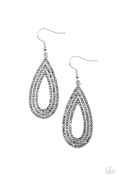 Exquisite Exaggeration - Silver Earrings Paparazzi