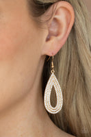 Exquisite Exaggeration - Gold Earrings Paparazzi