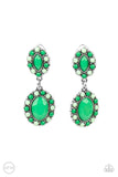 Positively Pampered - Green Clip On Earrings Paparazzi