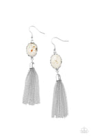 Oceanic Opalescence - White Earrings Paparazzi