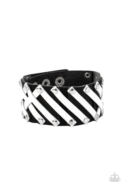 Rebel Rumble - Black & White Bracelet Paparazzi