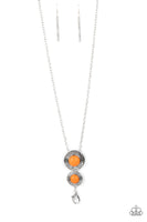 Abstract Artistry - Orange Necklace Lanyard Paparazzi