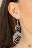 Cosmic Twirl - Silver Earrings Paparazzi