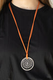 One MANDALA Show - Orange Necklace Paparazzi