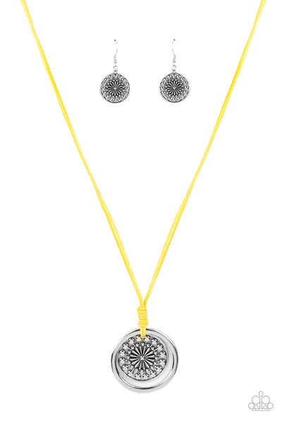 One MANDALA Show - Yellow Necklace Paparazzi