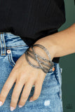 Hautely Hammered - Black Bracelet Paparazzi