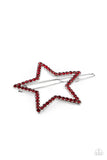 Stellar Standout - Red Star Hair Clip Paparazzi