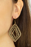 Primitive Performance - Brass Earrings Paparazzi