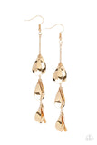 Arrival CHIME - Gold Earrings Paparazzi