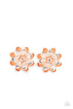 Water Lily Love - Rose Gold Earrings Paparazzi