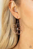 Petal Power - Copper Floral Earrings Paparazzi