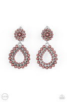 Discerning Droplets - Brown Pearl Earrings Paparazzi