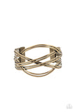 Hautely Hammered - Brass Bracelet Paparazzi