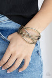 Hautely Hammered - Brass Bracelet Paparazzi