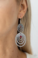 Cosmic Twirl - Red Earrings Paparazzi