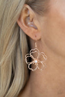 Petal Power - Rose Gold Earrings Paparazzi