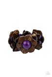 Mediterranean Mangrove - Purple Wooden Bracelet Paparazzi