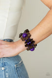 Mediterranean Mangrove - Purple Wooden Bracelet Paparazzi