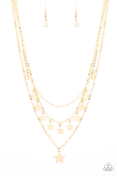 Americana Girl - Gold Star Necklace Paparazzi