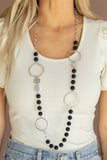 Sea Glass Wanderer - Black Necklace Paparazzi