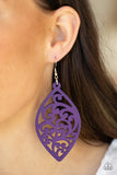 Coral Garden - Purple Earrings Paparazzi