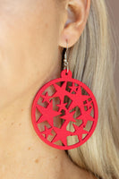 Cosmic Paradise - Red Star Earrings Paparazzi