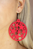 Cosmic Paradise - Red Star Earrings Paparazzi